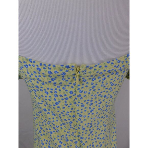 No Boundaries Dress Womens Medium Floral Puff Sleeve Midi Summer Boho Casual - Picture 6 of 12